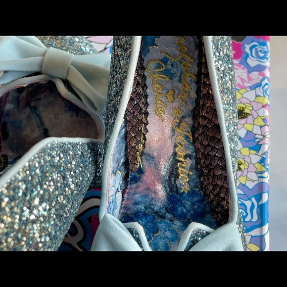 IRREGULAR CHOICE BRIDAL HEELS NICK OF TIME SOMETHING BLUE - Picture 4 of 7